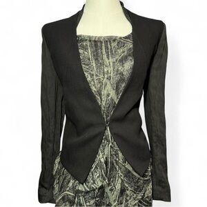 Vintage Helmut Lang Black Tailored Silk Lined Blazer Size 0